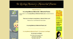 Desktop Screenshot of inlovingmemory-memorialpoems.com