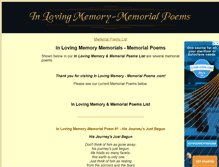 Tablet Screenshot of inlovingmemory-memorialpoems.com